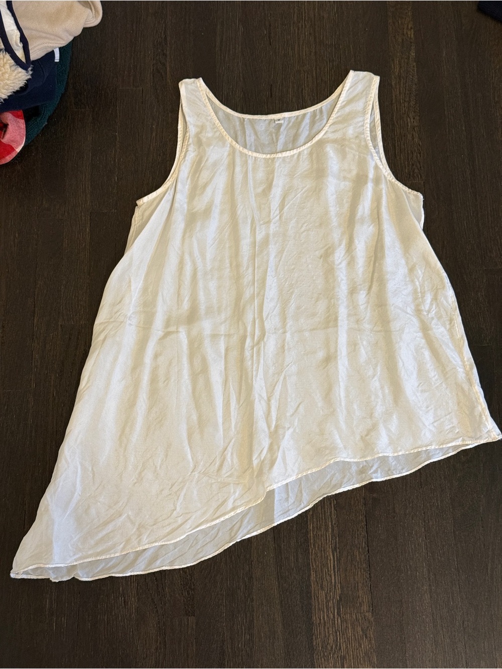 Vintage 100% Silk Assymetrical Sheer Top